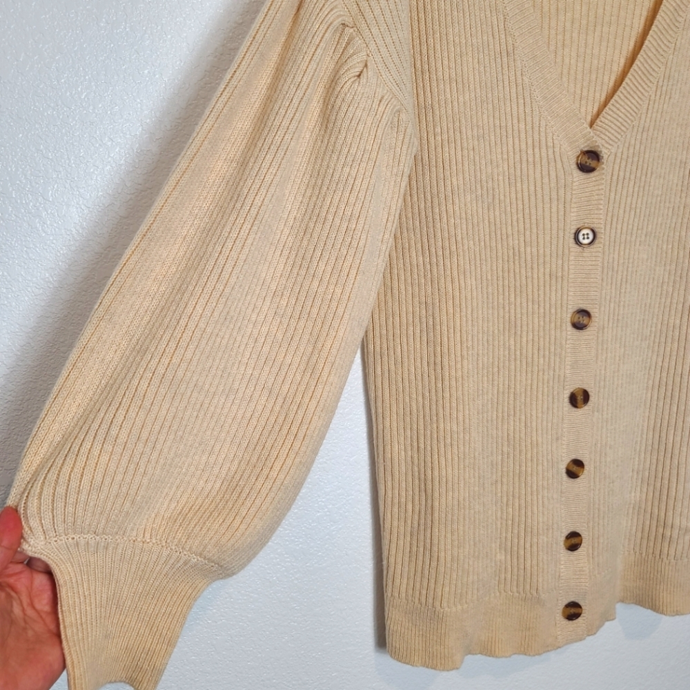 Revolve Song Of Style Vienna Button Front Ribbed Wool Knit Cardigan in I… - Picture 11 of 16